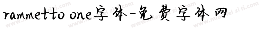 rammetto one字体字体转换